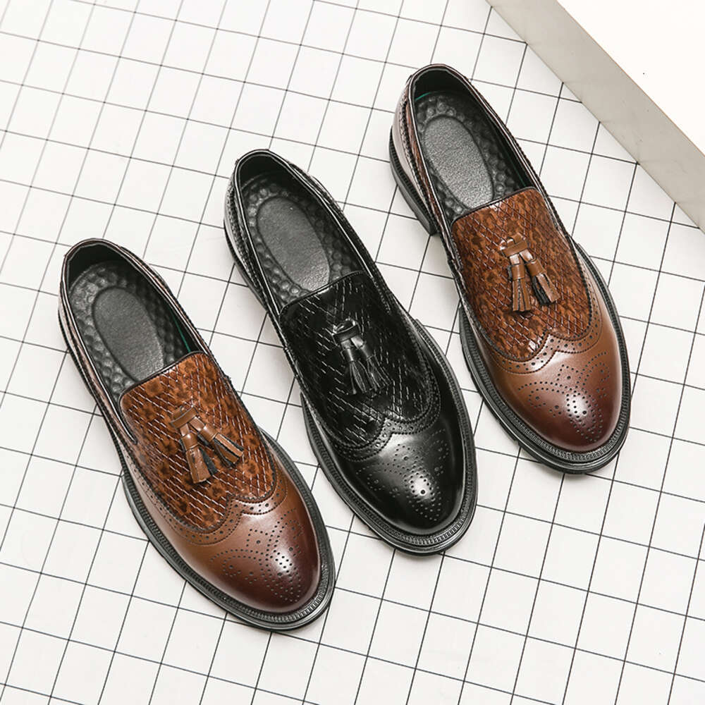 Oxfords for Men Tassel Loafers Fashion Formal Business Clubs Thick bottom Men's Slip-On Casual Leather Shoes