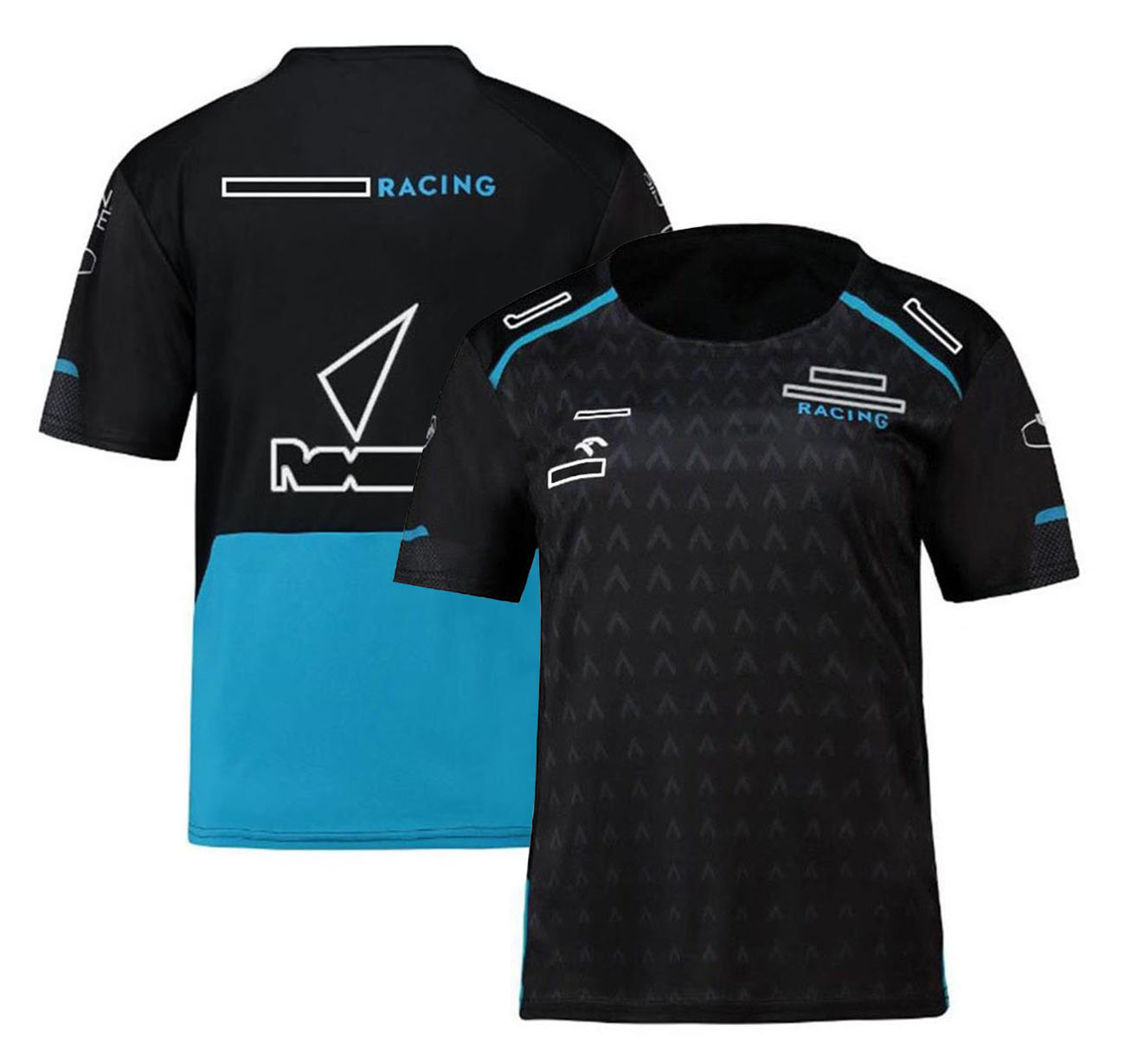 T-shirt de motorista de corrida f1 masculina, uniforme da equipe de fórmula 1, camisa de manga curta de pescoço de verão