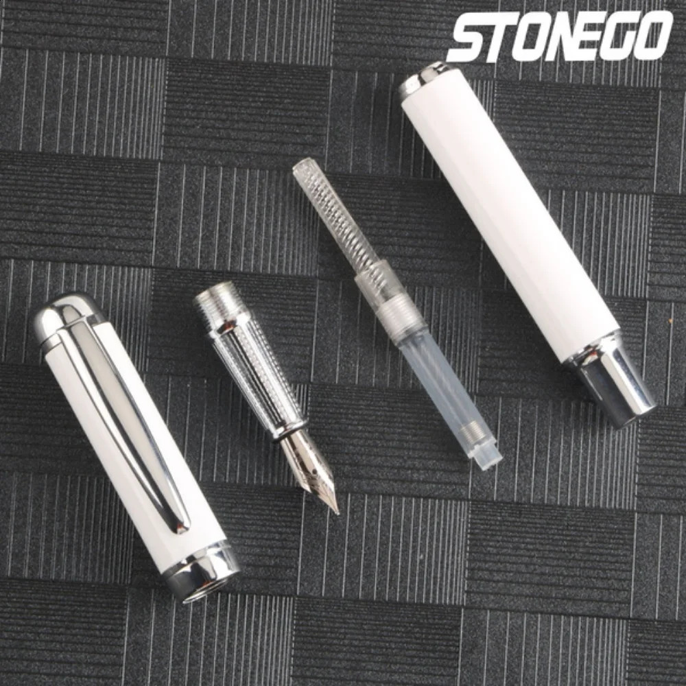 Stonego Metal Business Gold Nib UpScale Business Office School Conference Stationery Writing Supplies Chic Fountain Pen Gift 240425