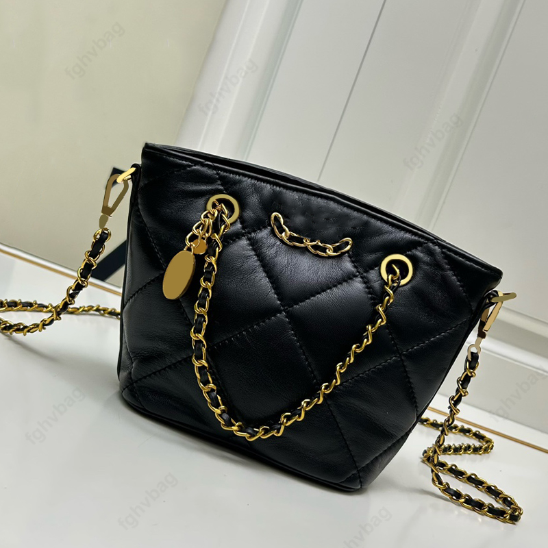 Neue Einkaufstasche Schaffell Bucket Bag Fashion Chain Umhängetasche Crossbody Tasche Hochwertige Frauenbeutel Luxus Designer -Tasche Mini Handtasche Sommereinkaufstasche Wechselgeld