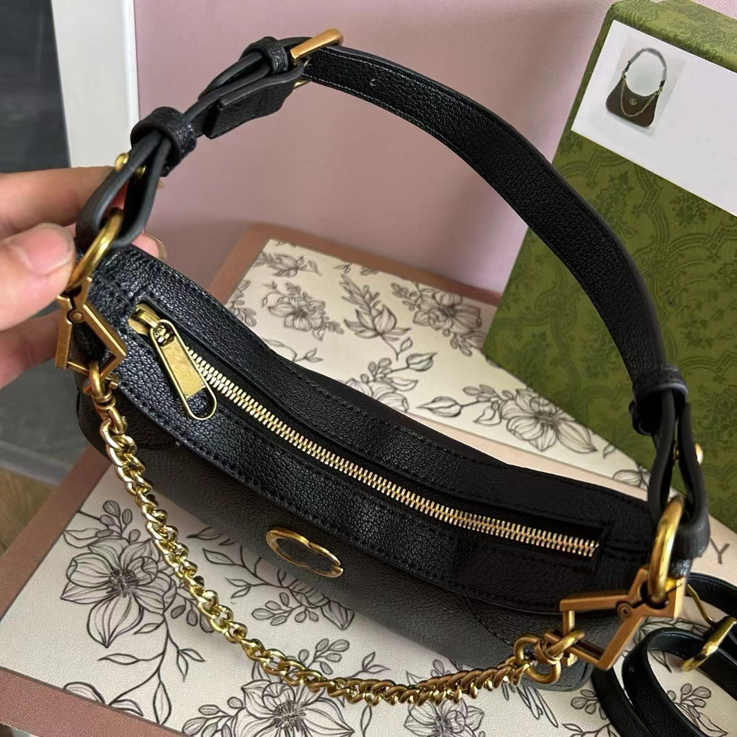 Designer tas dames onderarm tas klassieke schoudertas dames croissant crossbody tas mode handtas kettingzak is een zeer veelzijdige tas met temperament