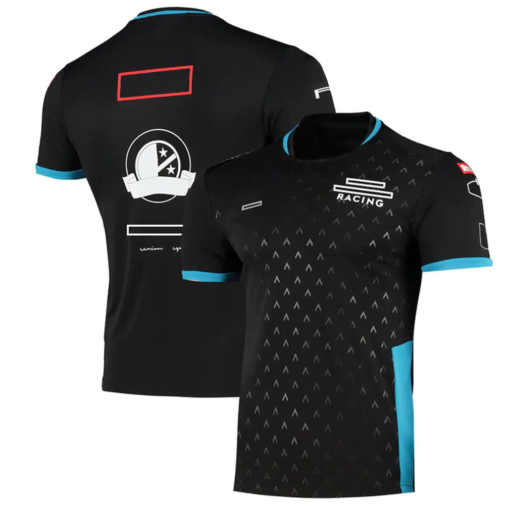 T-shirt de motorista de corrida f1 masculina, uniforme da equipe de fórmula 1, camisa de manga curta de pescoço de verão