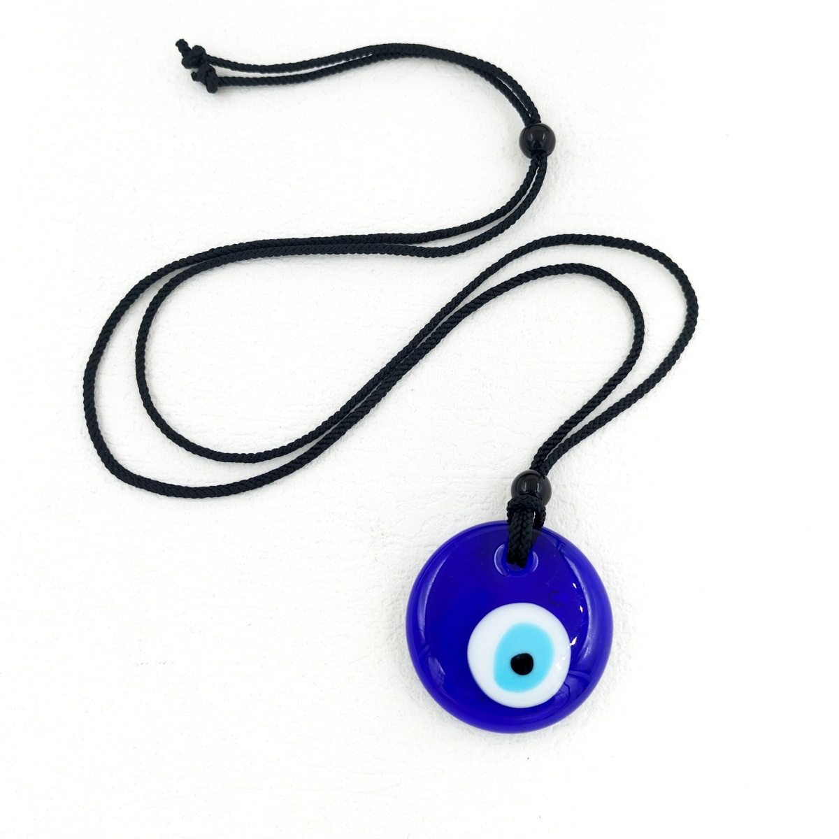 Klasyczny okrągły tury z złym okiem Naszyjnik dla kobiet mężczyzn SZKOLNYCH Błękitne oko Regulowana lina