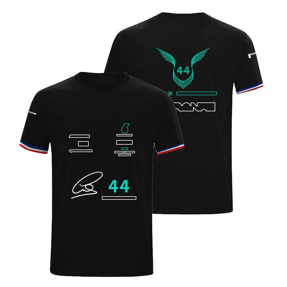 T-shirt F1 Fórmula 1 Drivers de equipe T-shirts Sleeves Short Sports Racing Sports Fãs masculinos T-shirt Extreme Sports Breathable Jersey