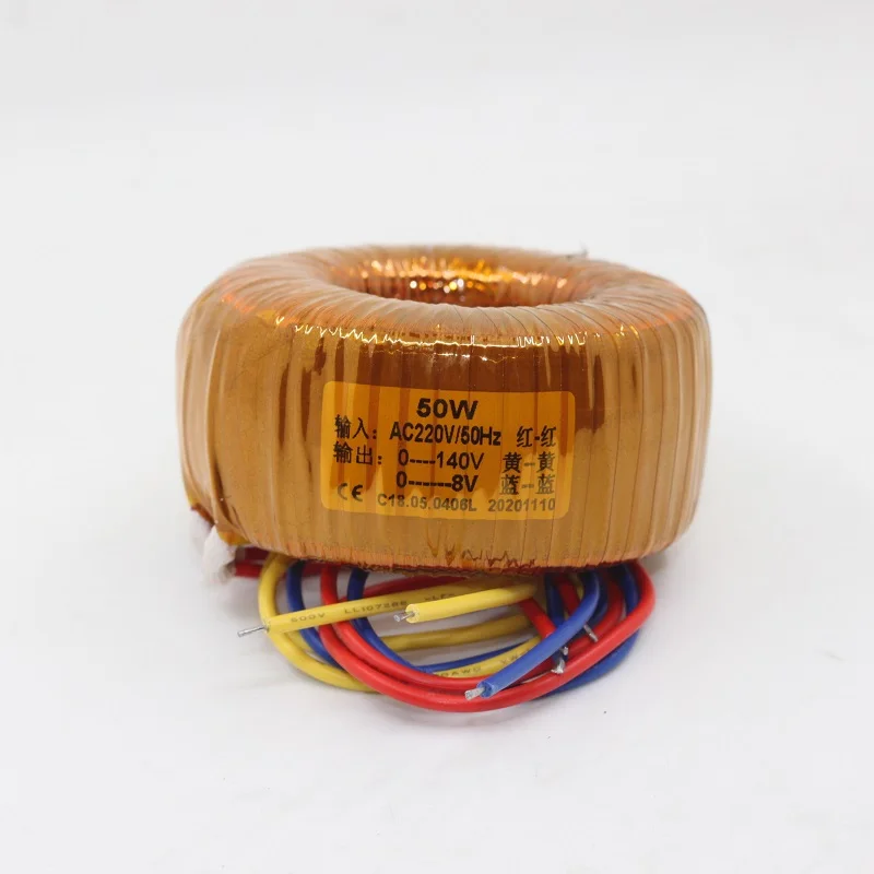 Versterker Koperdraadring Transformator voor elektronische buisversterker 50W 140V0 8V0 Toroidal Transformer