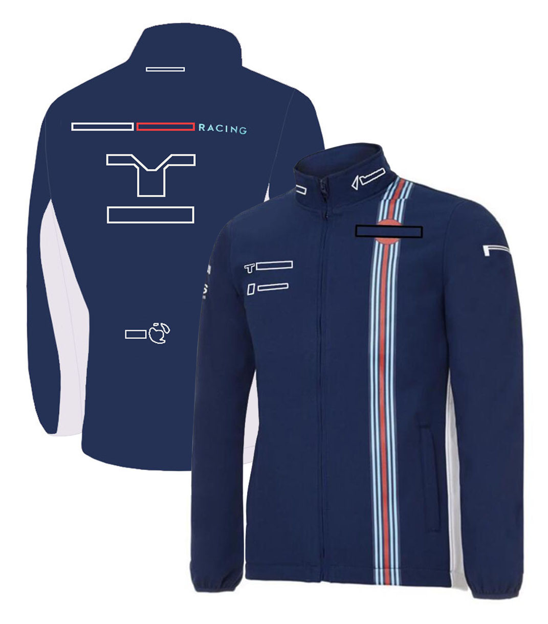 Zespół F1 Pełny zamek błyskawiczny Formula 1 Racing Męska kurtka męska wiosenna jesień mody Fan Fan Driver Fan WindProof Jacket Warm Windbreaker