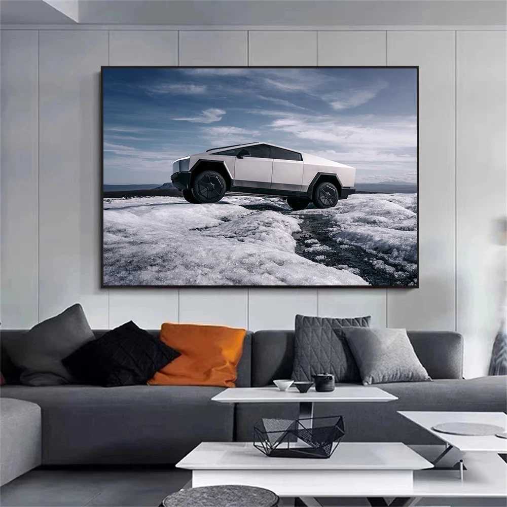 Erpunk Future Star Poster Science Fiction Desert Snow Mountain Flugzeug Wandkunst Druck moderne Leinwand Malroomendekoration J240505