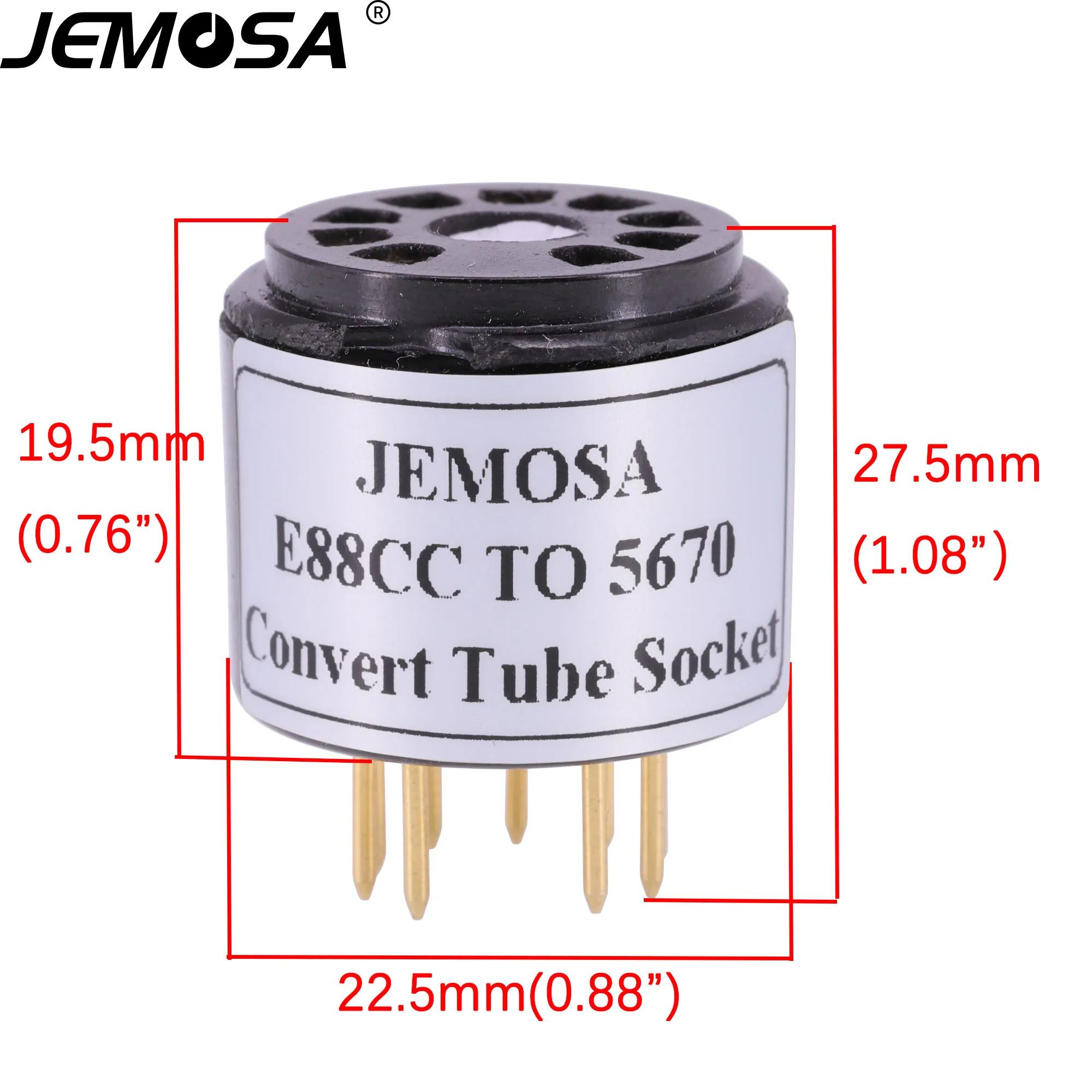 Versterker ECC88 6922 6DJ8 6N11 E88CC TUBE boven tot 5670 396A 6N3 Tube onder DIY Audio -versterker Vacuümbuis Convert Socket Adapter