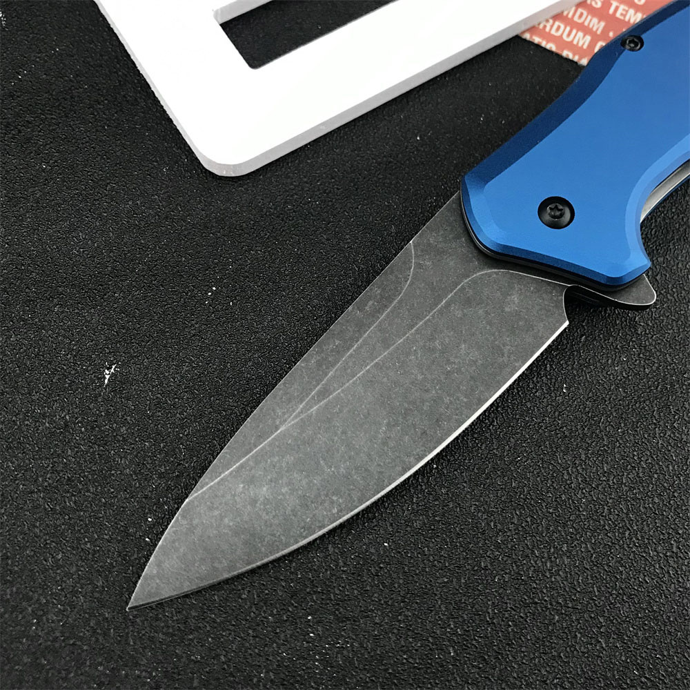 KS 1776 NBBW Link Flipper assistito Ctello di piegatura tattica 8CR13Mov Punto a clip Blade Alluminio Blu Rescue Survival Pocket Pocket KIFE KS 1369 7550