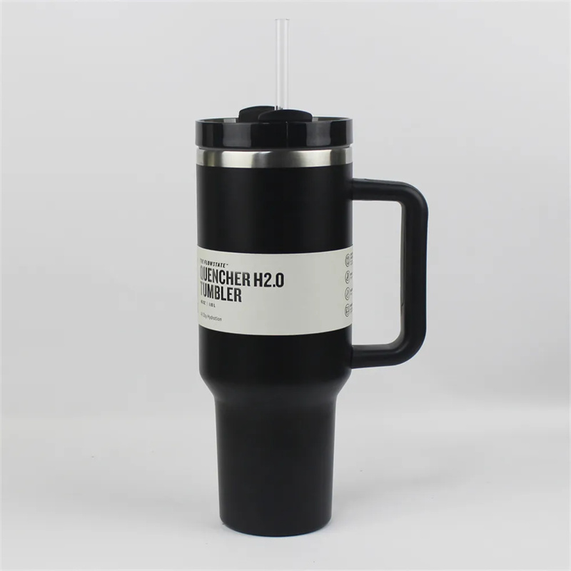 Stainless Steel Vacuum Insulated Tumbler with Lid Straw for Iced and Cold Beverages