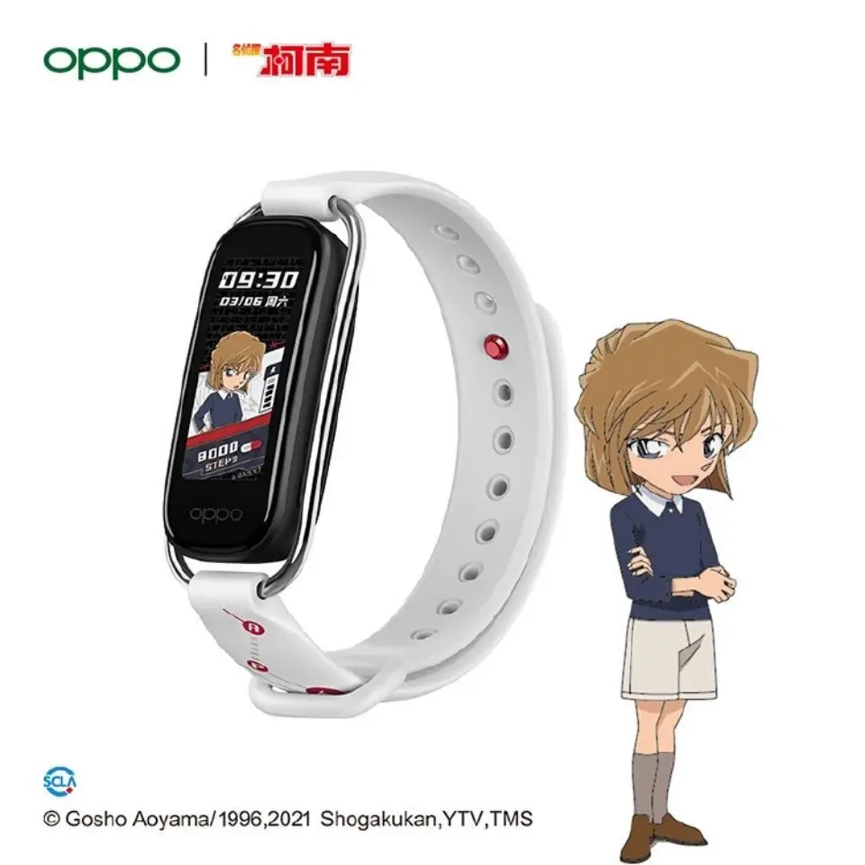 Polsbandjes Oppo Band Detective Conan Limited Versie 1.1inch AMOLED Display Sleep Monitoring Blood Oxygen Fitness Tracking 5amt Waterdicht