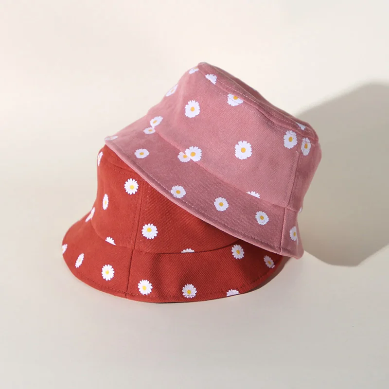 20 pezzi/lotto nuovo simpatico modello da margherita bambini cappello secchio cappello largo brim bambino ragazza protezione solare cappello pescatore bambini