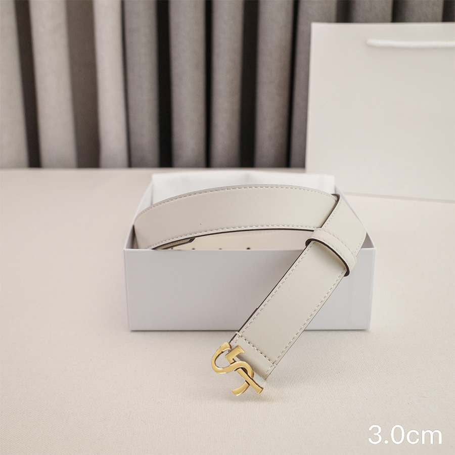 Designer Belt Smooth Needle Buckle Genuine Leather Belts 3 Styles Optional Width 3cm 10A Quality