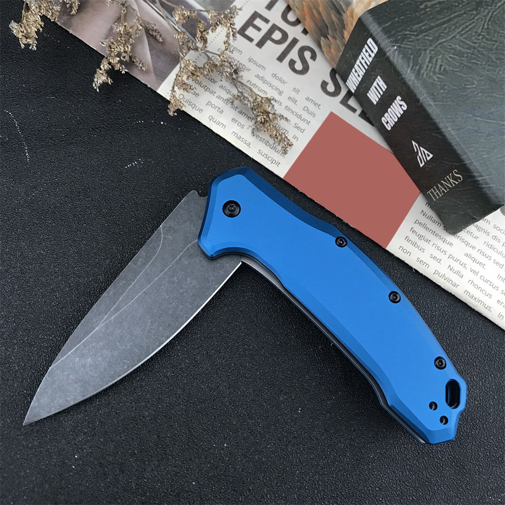 KS 1776 NBBW Link Flipper assistito Ctello di piegatura tattica 8CR13Mov Punto a clip Blade Alluminio Blu Rescue Survival Pocket Pocket KIFE KS 1369 7550