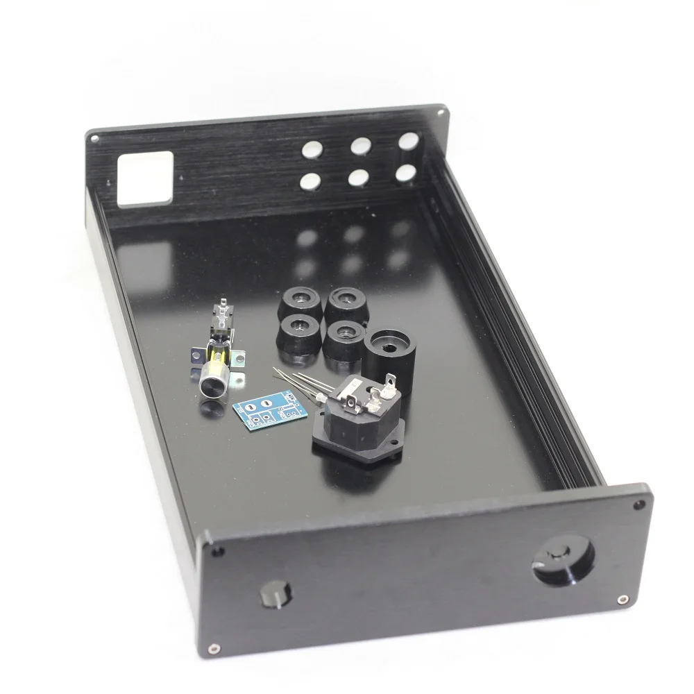 مكبر للصوت D315 W190 H65 DAC Amplifier Housing Knob Button Chassis Power Power Supply DIY Case Preamp Shell PSU سماعة الرأس أمبير