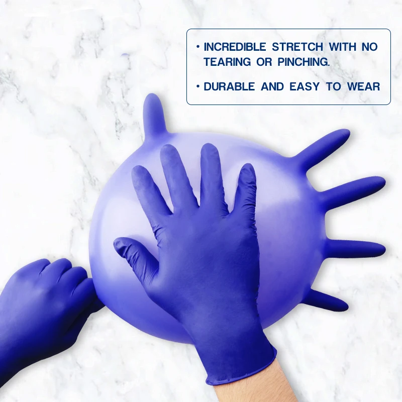 Gants gants en nitrile jetable paliers foncées pourpre de poudre sans poudre sans gants de cuisine alimentaire gants de travail imperméables