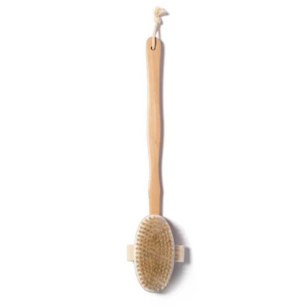 Accessori utensili da bagno 1 pezzo di legno staccabile a manico lungo la doccia Bannocchia del bagno Massage Back Exfoliation Strumento Q240430