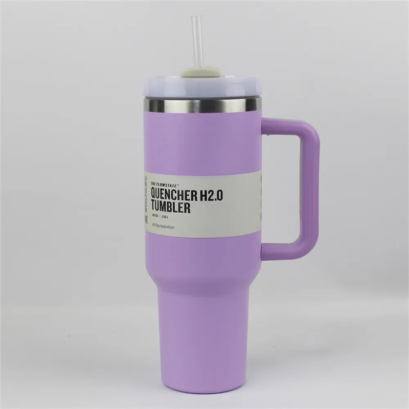 Stainless Steel Vacuum Insulated Tumbler with Lid Straw for Iced and Cold Beverages