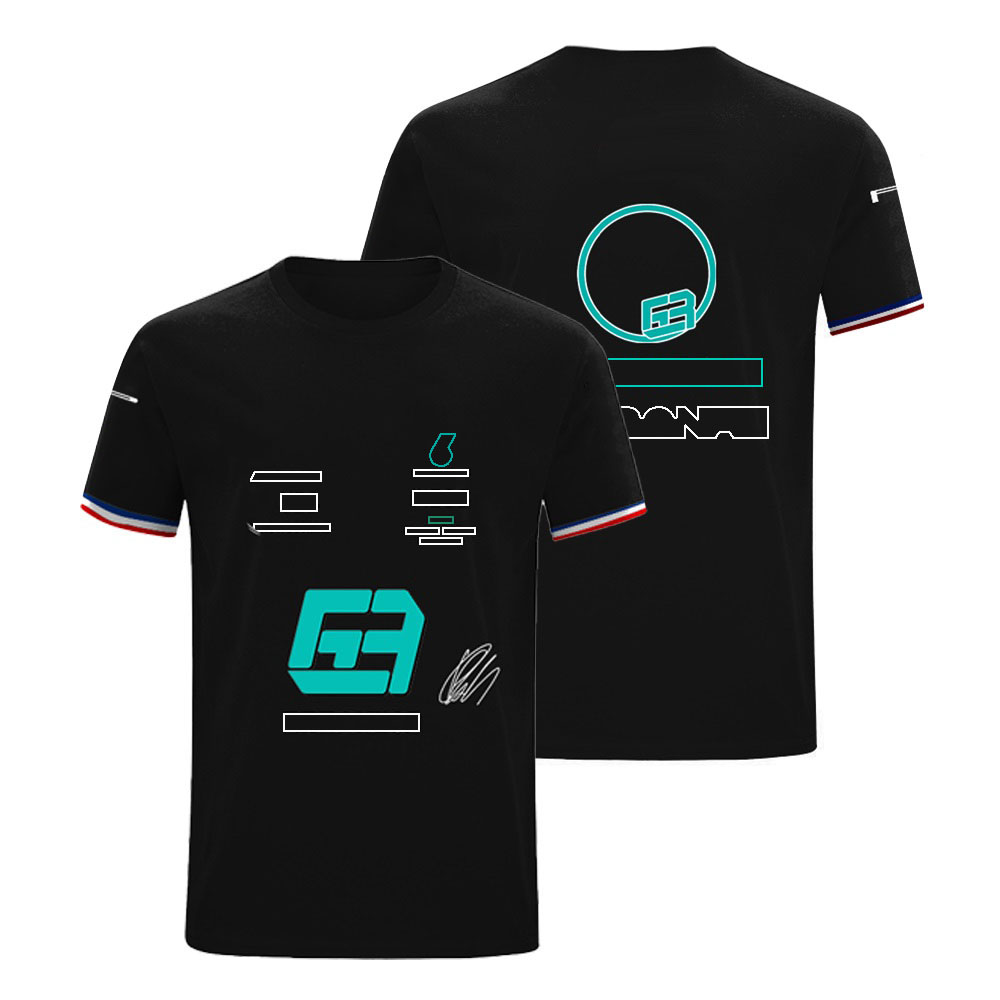 T-shirt F1 Fórmula 1 Drivers de equipe T-shirts Sleeves Short Sports Racing Sports Fãs masculinos T-shirt Extreme Sports Breathable Jersey