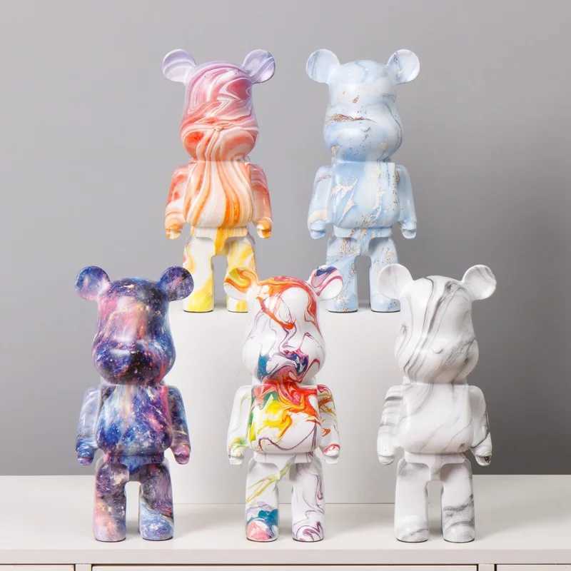 Oggetti decorativi Figurine Violenza in resina Orso Serie di vendita a caldo Ornamenti lattine di denaro Creative Home soggiorno Desta da banco T240505