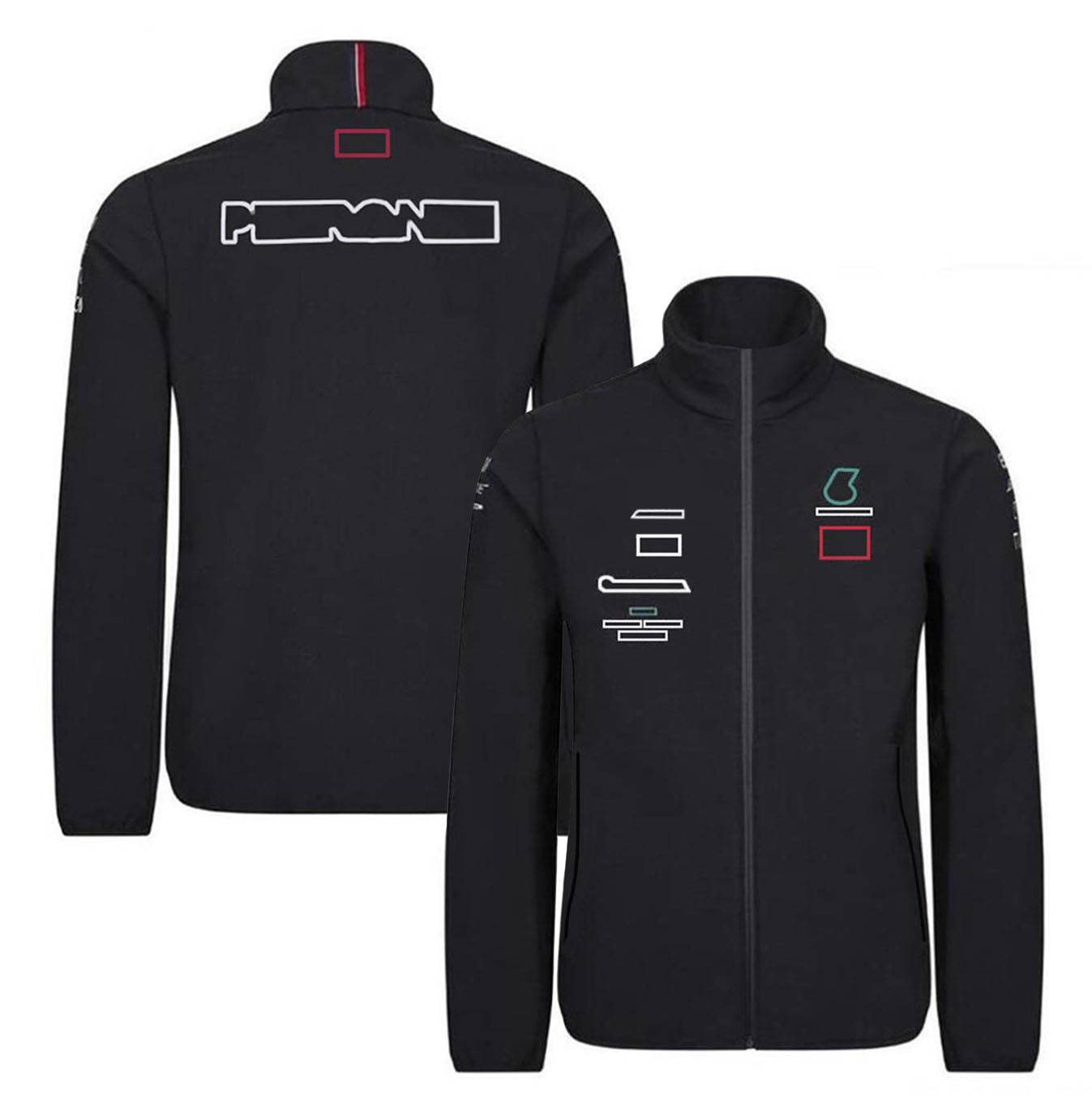 F1 Equipo Caqueta con cremallera completa Fórmula 1 Jacket de carreras Masculino de la primavera Funcionar Fashion Fanner Fans a prueba de viento cálido Windbreaker