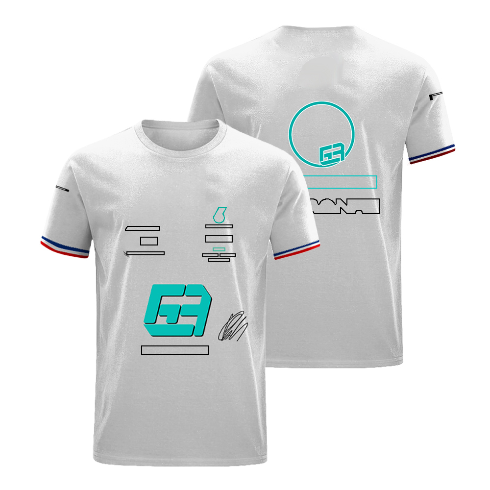 T-shirt F1 Fórmula 1 Drivers de equipe T-shirts Sleeves Short Sports Racing Sports Fãs masculinos T-shirt Extreme Sports Breathable Jersey