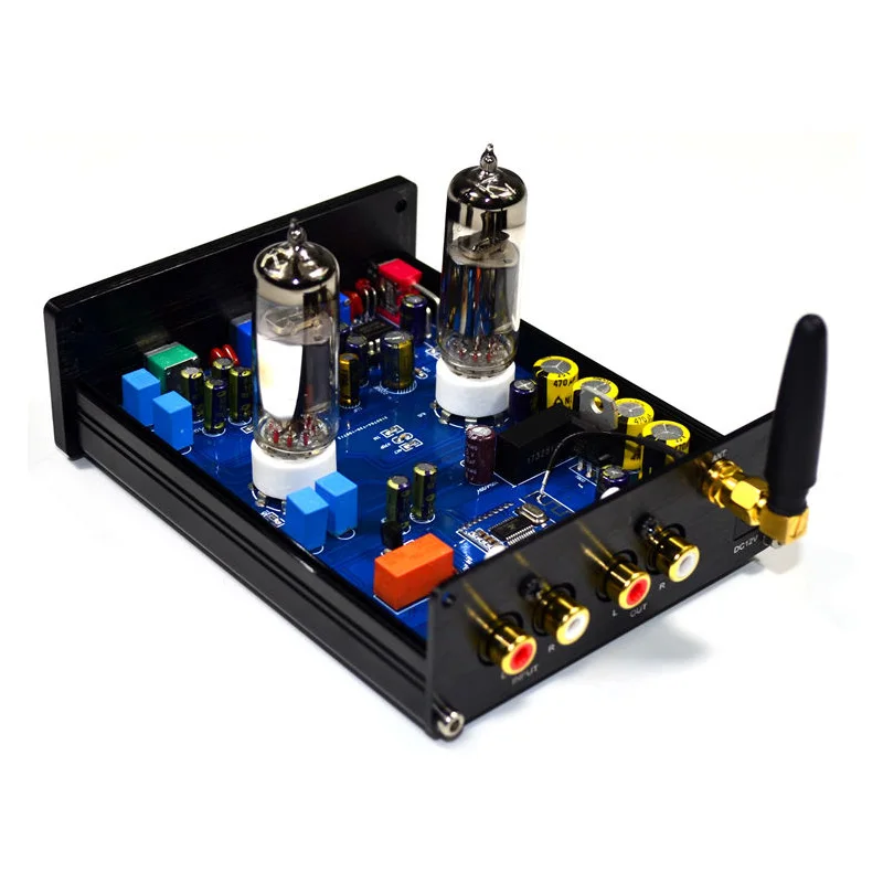 Versterker UNISIAN Bluetooth 4.2 HIFI Vacuümbuis Voorversterker board 6J5 galbuffer Voorversterker NE5532 Toonregeling Board Voor Versterker DC12V