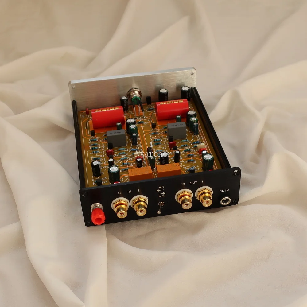 Amplificateur Nvarcher Composants discrets Classe A Vinyl Phono MM / MC Bobine de bobine mobile Amplificateur Phono Magnière en mouvement