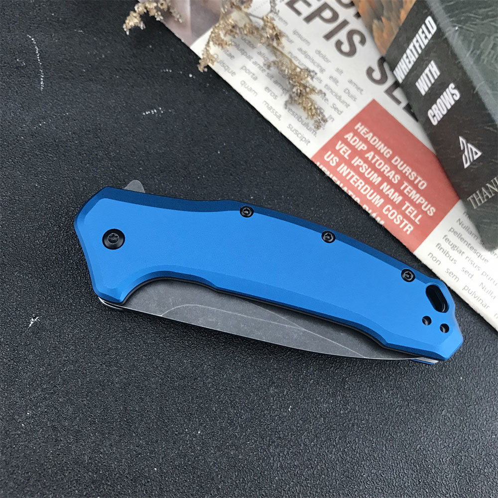 KS 1776 NBBW Link Flipper assistito Ctello di piegatura tattica 8CR13Mov Punto a clip Blade Alluminio Blu Rescue Survival Pocket Pocket KIFE KS 1369 7550