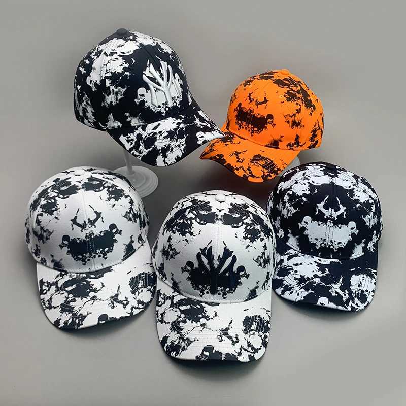 Caps à balle Nouvelle rue Hip Hop Street Graffiti Men Femmes Baseball Chapeaux Coton Cool confortable Kpop West Style Soft Fashion Sport Caps T240429