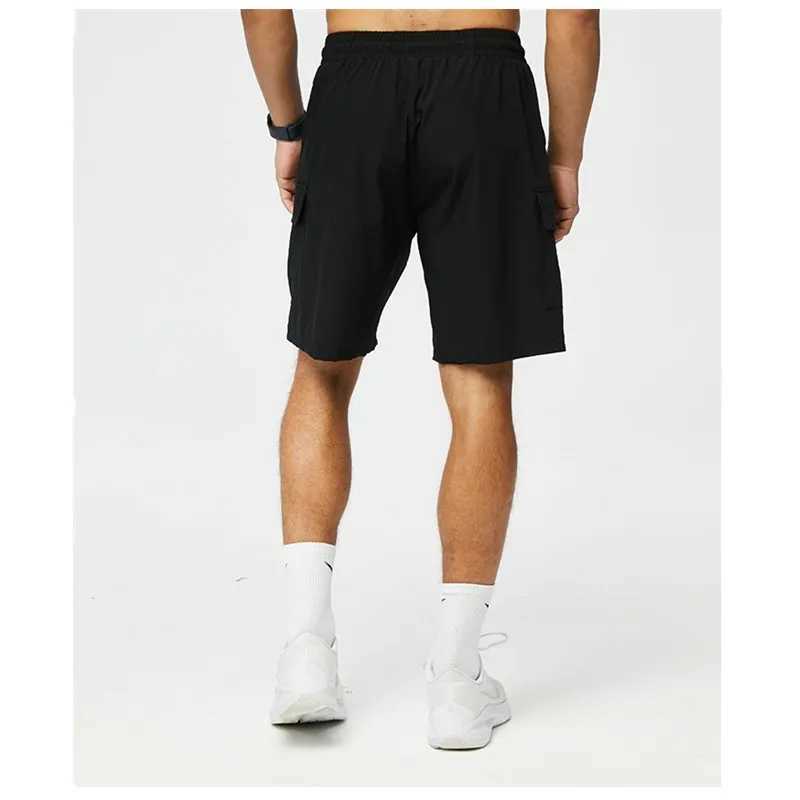 Mäns shorts mens övergripande elastiska midja cykel shorts utomhusvaror shorts flerficka lösa arbetshorts snabb torkning casual vandring shortsl2405