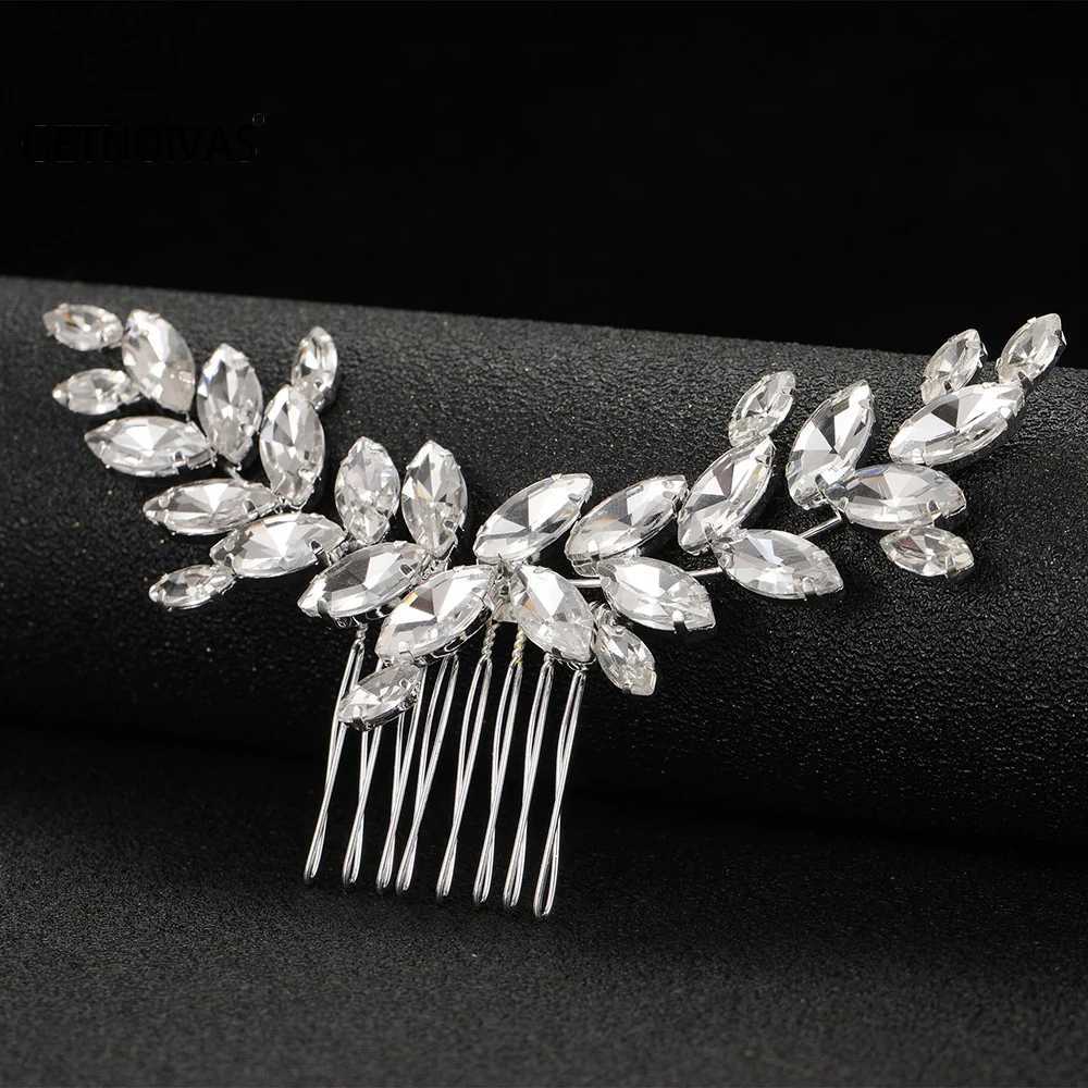 Bandons de mariage Bielchs Bijoux de la mariée Clipt Courte-Coèvre Crystal Crystal Headwear Bride Hair Accessoires Q240506