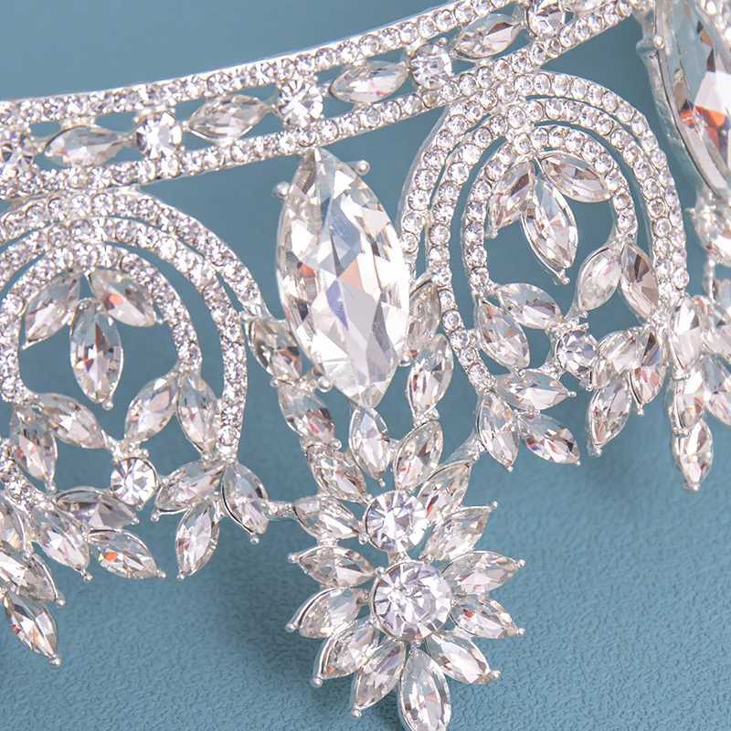 Bruiloft haar sieraden barokke kristallen bruids kronen en tiaras vintage sliver strass hoofddeksels voor vrouwen bruid bruiloft haaraccessoires sieraden