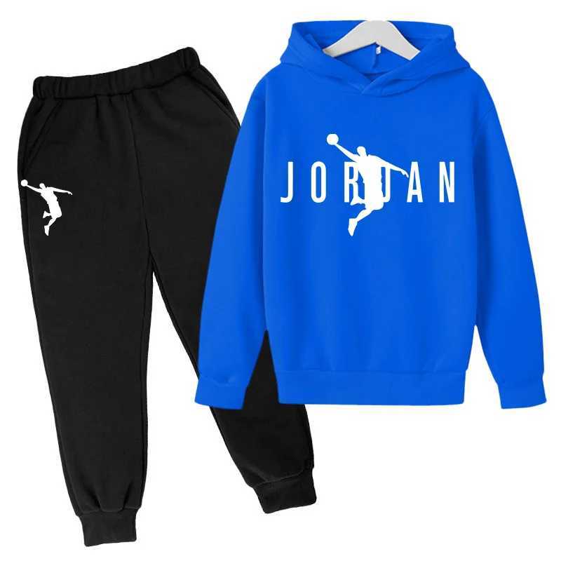 Kledingsets jongens sport geprinte kledingset kindercartoon hoodie sportshirt+broek 2 stks baan en veld kleding kinderen casual mode kledingl2403