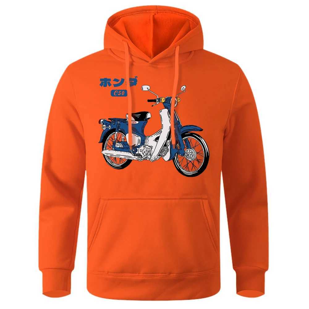 Sweats à capuche masculine Sweatshirts Classic Super Bear C50 Motorcycle imprimé Hoodie Sweat à capuche doux et respirant O-Neck Casual Hoodie Harajuku Tracksuit Mens Q240506