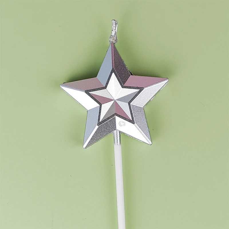 Bougies Five Pointed Star Happy Birthday Cake Decoration Cougies