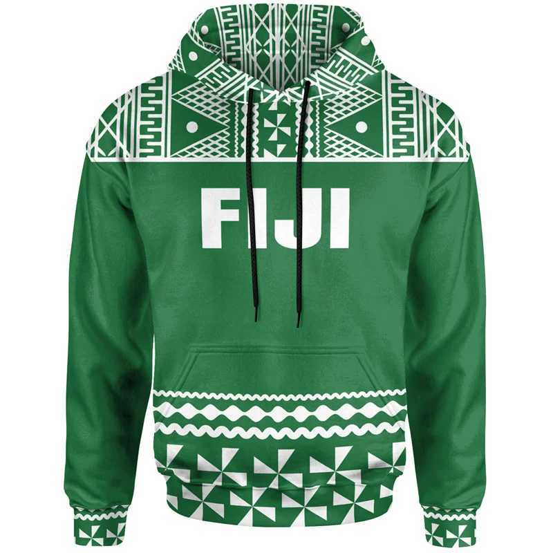 Herren Hoodies Sweatshirts 3D Druck Fidschi Independent 1970 Tapa Style Polynesian Herren Hoodie Fashion Street Clothing Top Kapuzenpullover Q240506