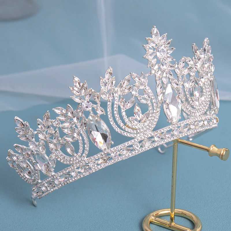 Bruiloft haar sieraden barokke kristallen bruids kronen en tiaras vintage sliver strass hoofddeksels voor vrouwen bruid bruiloft haaraccessoires sieraden