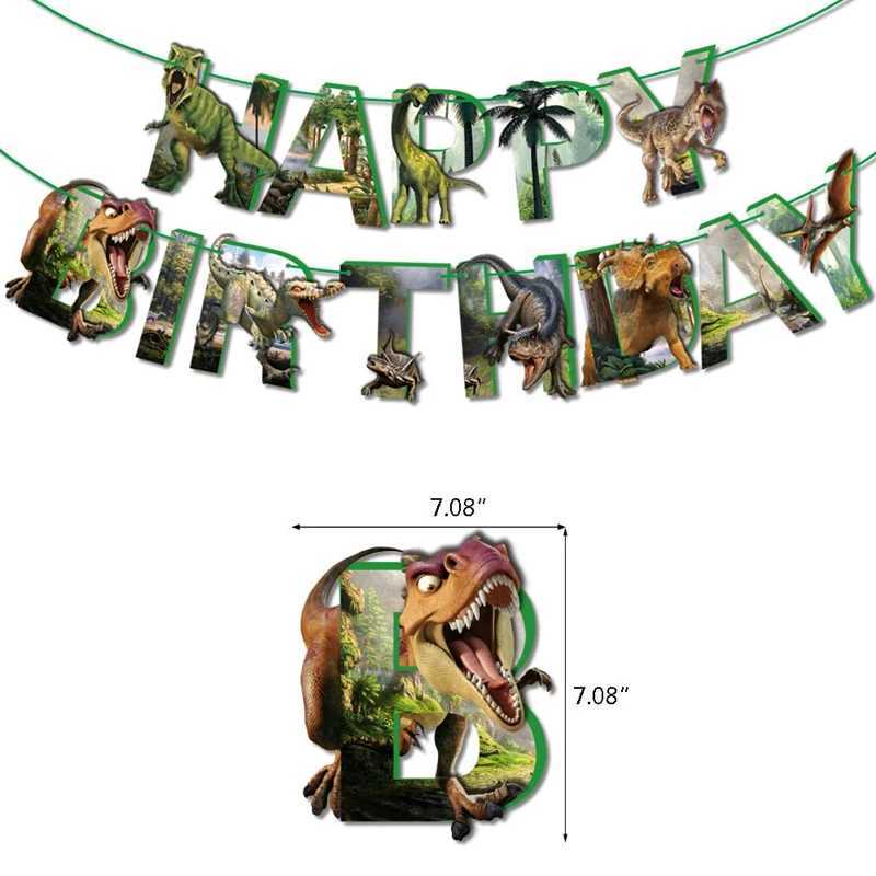 Banner Flaggen Dinosaurier Themen Party Dekoration Alles Gute zum Geburtstag Banner Flag