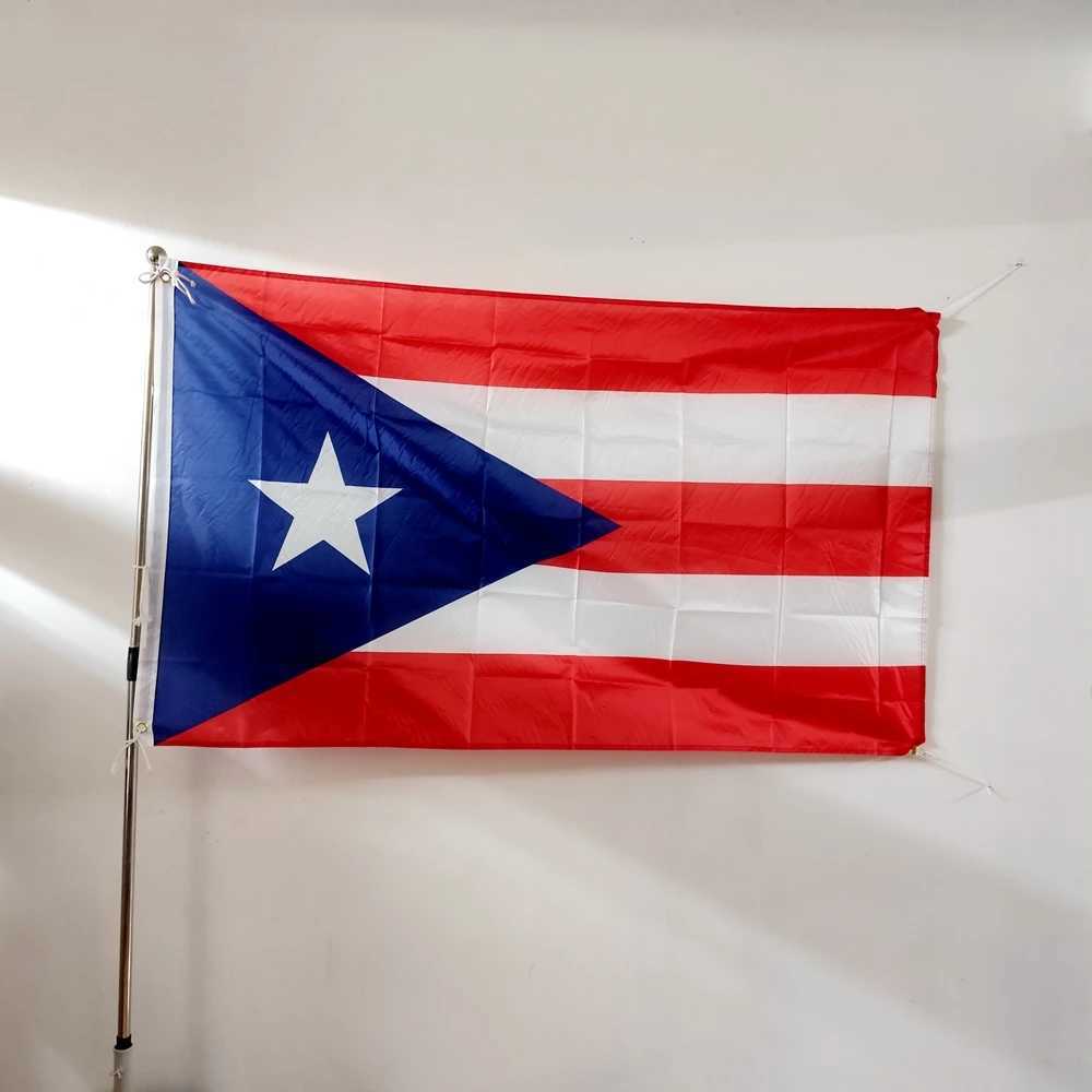 Banner vlaggen Puerto Rico vlag Hangende pr Puerto Rico vlagbanner voor decoratie 90x150cm polyester