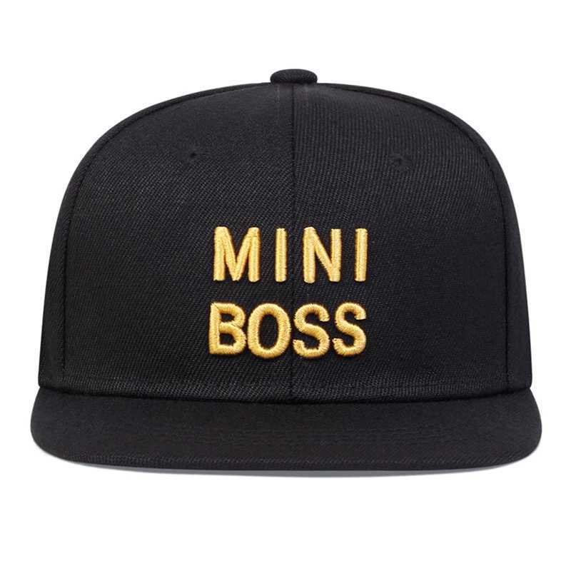 Ball Caps Childrens mini boss brodé Baseball CS Hip Hop Hat Printemps / été extérieur ajusté Chapeau décontracté garçons et filles voyage J240506