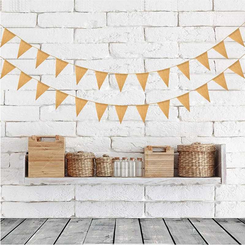 BANNER FLAGS 3M Burlap Triangle Banner Bandiera vintage Assia Bandiera le forniture feste di laurea il matrimonio di compleanno le vacanze