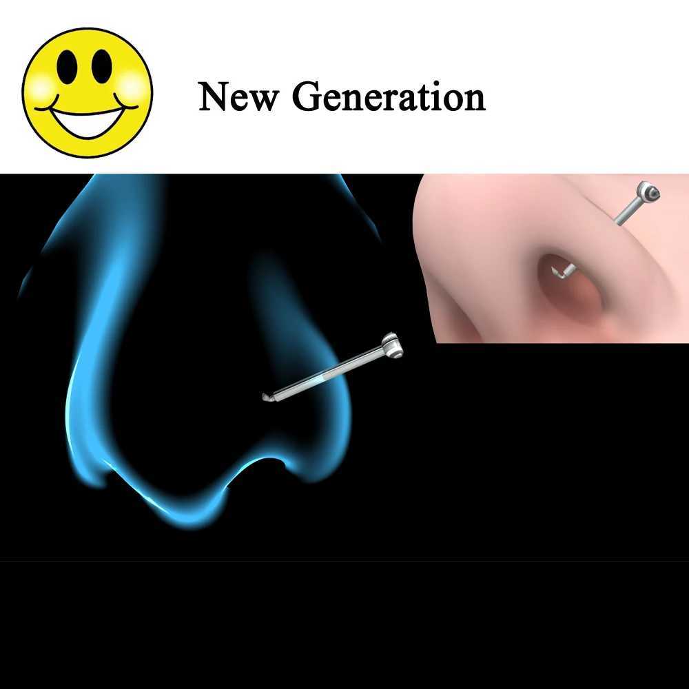 Body Arts Einweg sicheres steriles Piercing -Gerät für Edelstein Nasenstollen Neue Generation Safer Nase Piercing Piercer Machine Kit D240503