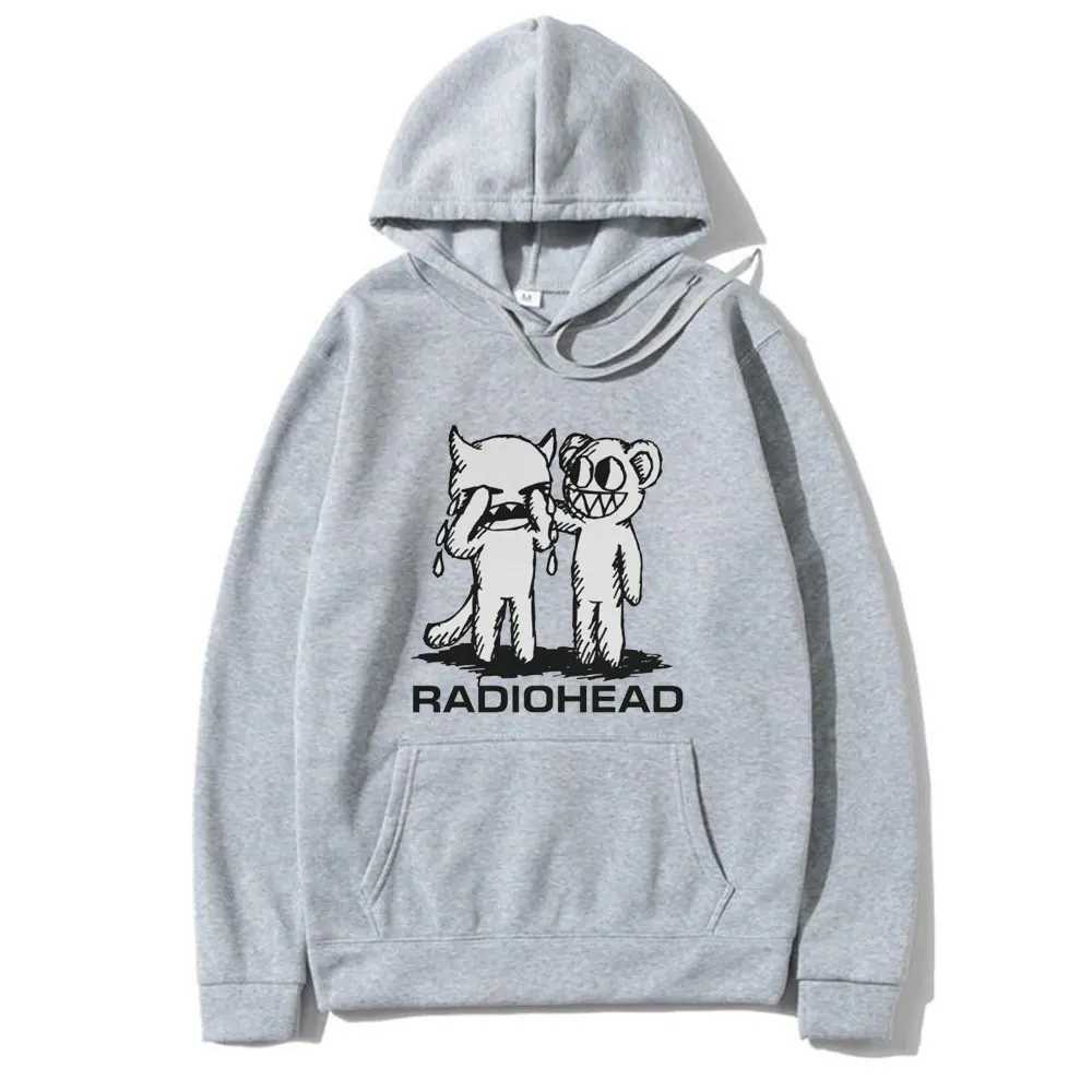 Sweats à capuche masculine Sweatshirts Radiohead Sweat à capuche Punk Punk Independent Rock Band Imprimé pour hommes Street Sweat