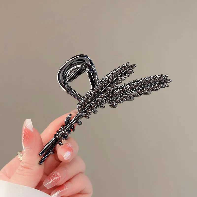 Autres Vanika Ladies Design Wheat Ear Metal Coil Cl Cltail Pony CL Clip Advanced Elegant of Girl Clips For Hair Accessories Gifts 2023