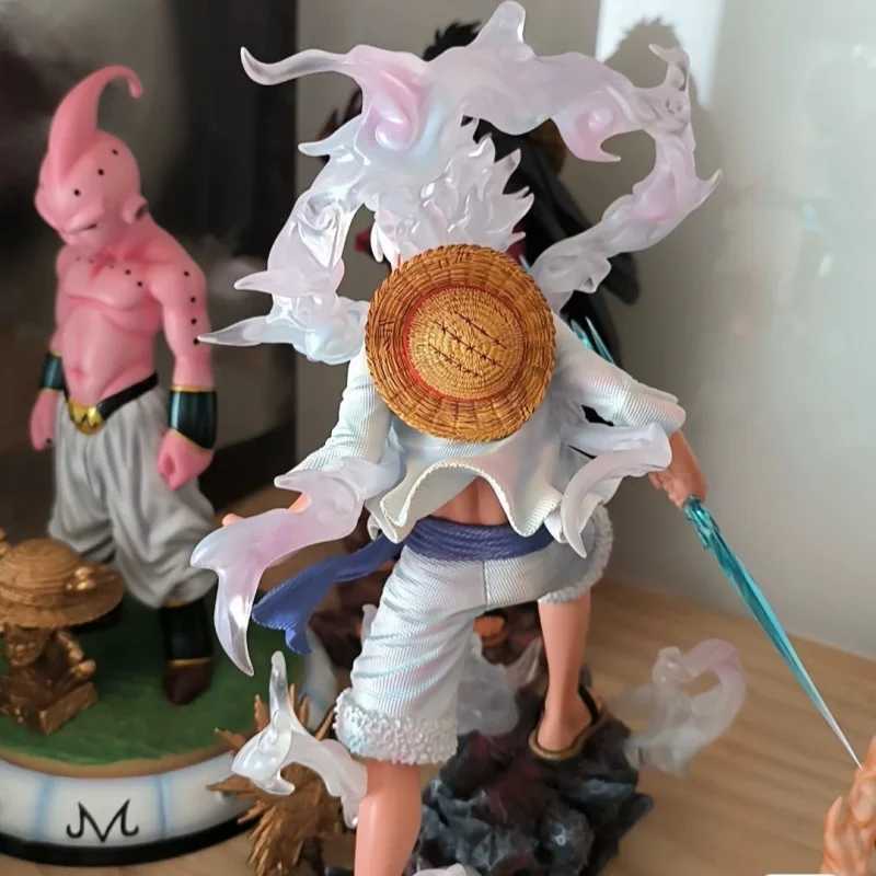 Figure di giocattolo d'azione 28 cm un pezzo anime figura marcia 5 Nika scimmia D. luffy strizzatina d'occhio flut da combattimento forma statue statue modello giocattoli regalo t240506