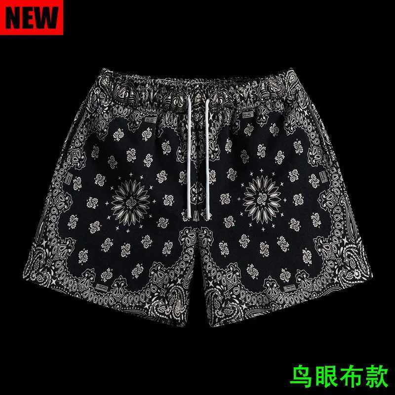 Short masculin de cajou motif de fleurs de fleurs shorts décontractés l'été séchage rapide hommes respirants coulant basketball sports américains shortsl2405