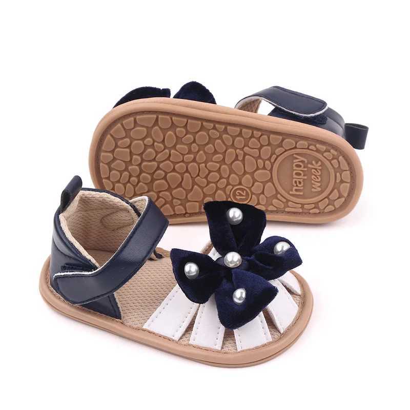 Sandały niemowlęta dziewczyny letnie sandały bownot perły miękkie buty na palce noworodki noworodki buty piechurowe na codzienne codzienne