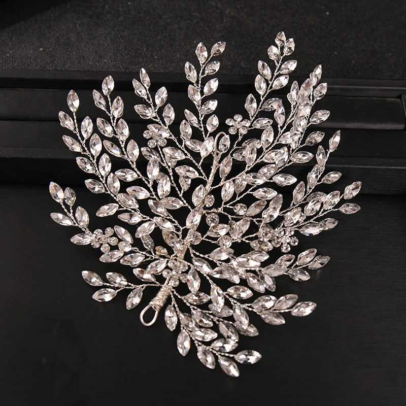 Hochzeitshaarschmuck blinkende Ornamente Rhinestone Perle Braut Haare Accessoires Schmuck Hochzeit Elegante Kristallbraut Haarkamm Kopfbedeckung