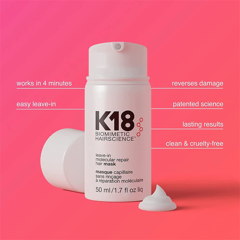 K18 50 ml Réparation moléculaire Masque capillaire Masque Dommages Restore Hair Soft Repare Deep Kératine Salon Traitement Condition de soins capillaires